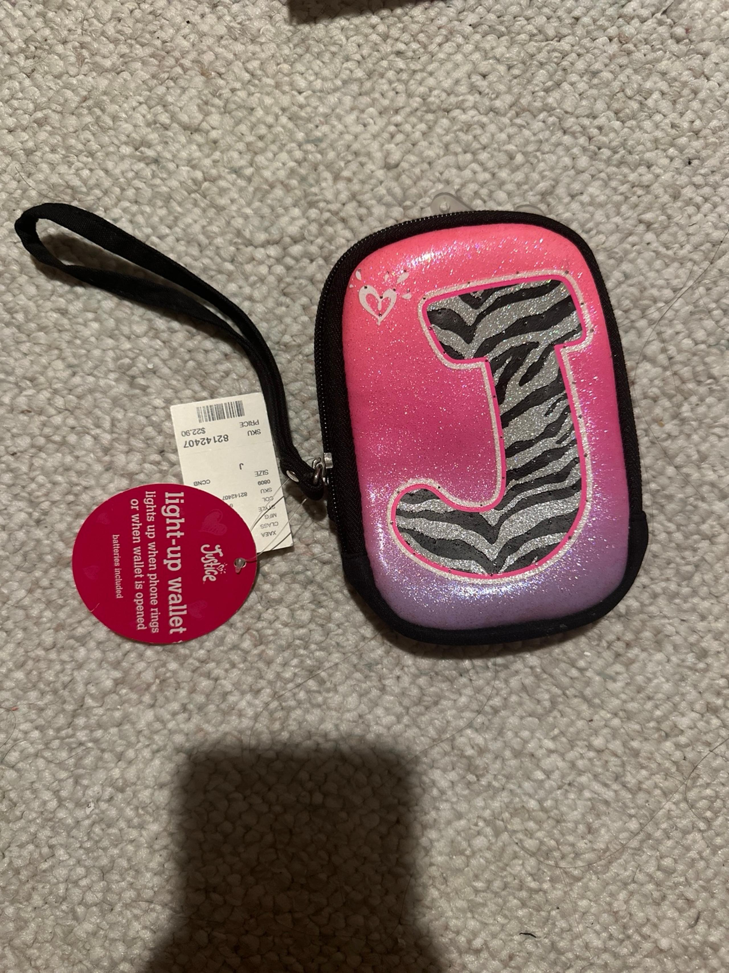 justice light up wallet wristlet J
