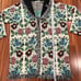 Aldomartins Multicolor Cardigan Duster Sweater Fringe Trim Open Front Sz M