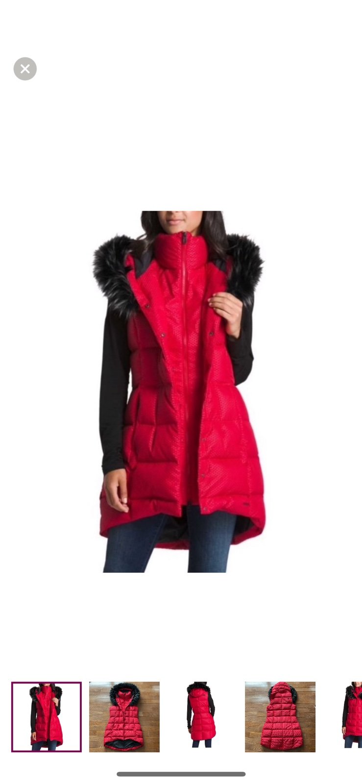 THE NORTH FACE HEY MAMA VEST/JACKET-RED-M