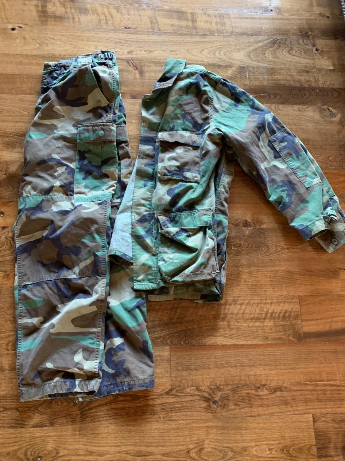 mens camoflauge military set size medium