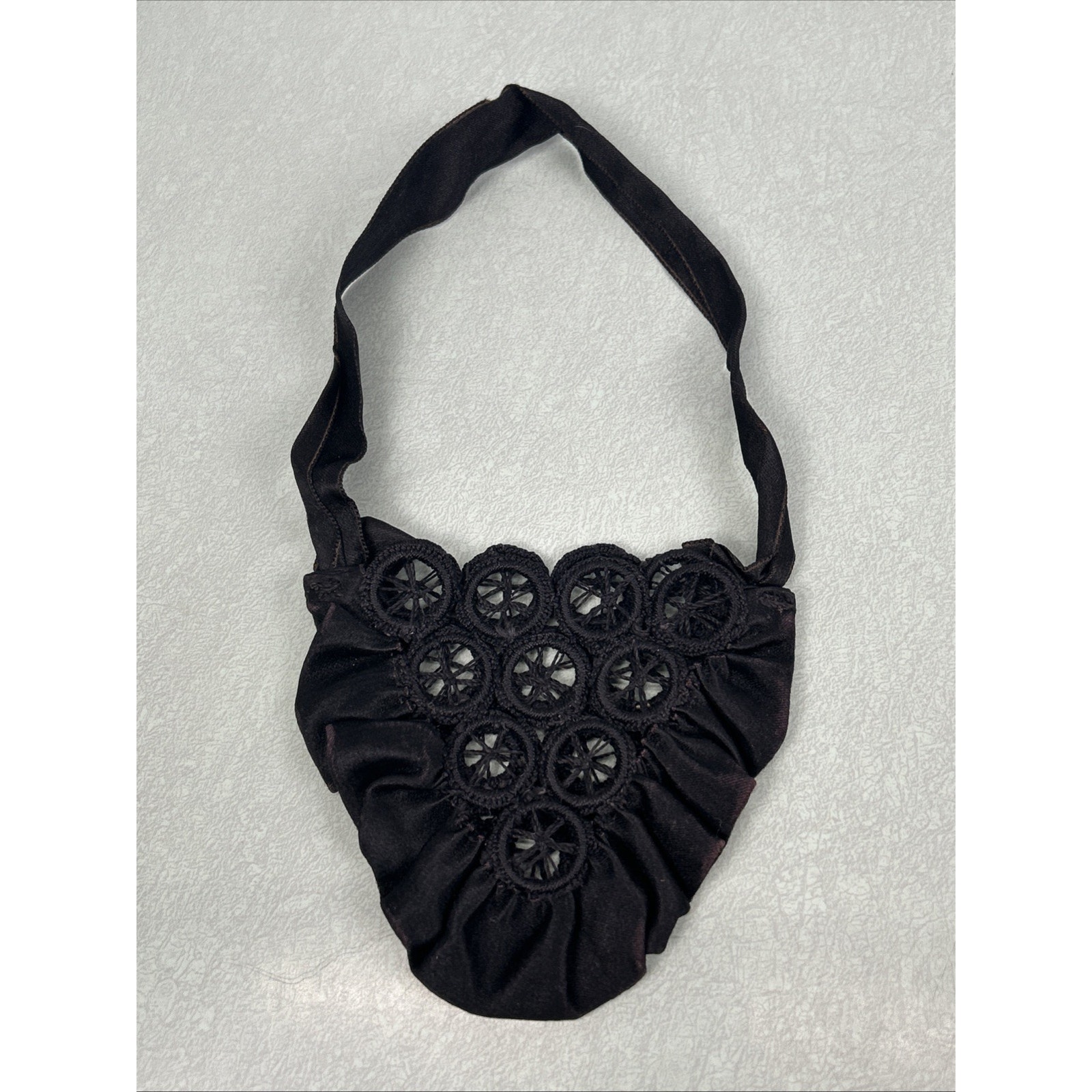 Antique Mourning Mourners Purse Circa 1800s Black Victorian Rare