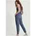 ATHLETA Brooklyn Jumpsuit Women 14 Textured Jacquard Leopard Medieval Violet A12