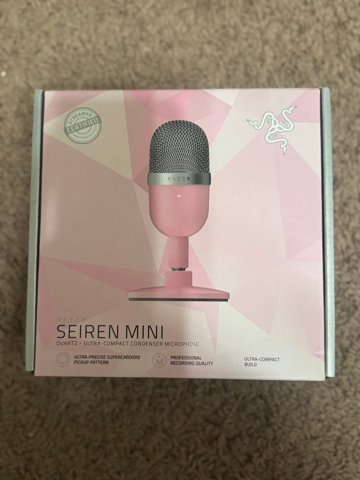 Razer Seiren Mini USB Condenser Microphone: Streaming and Gaming PC - SEALED