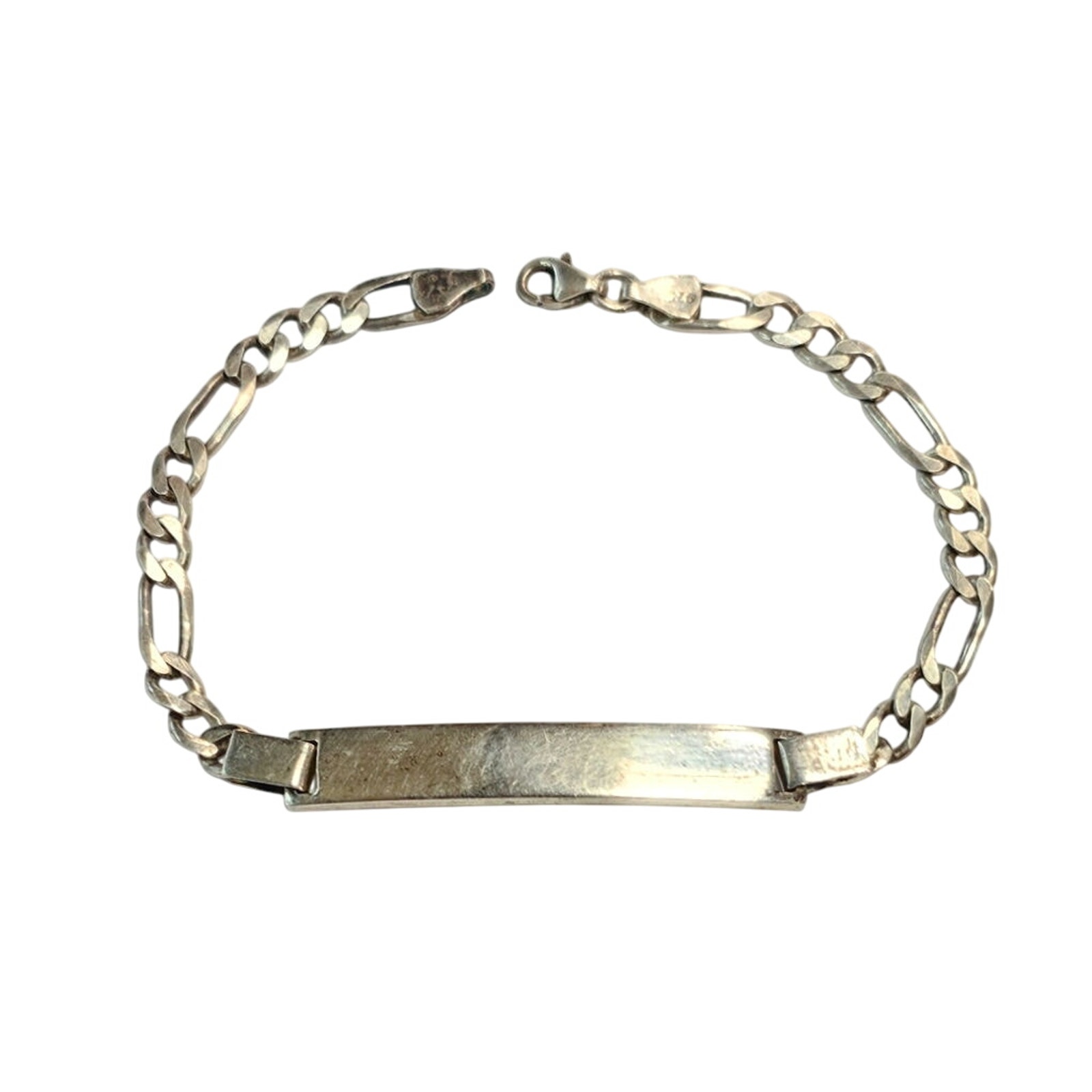 Vintage Sterling Silver ID Bracelet, Size 7.25