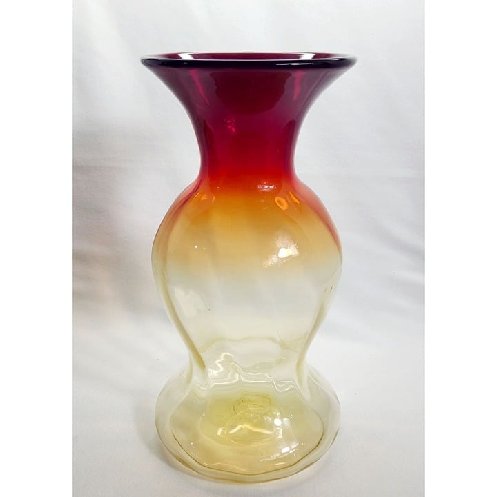 Large Blenko amberina vase, Wayne Husted/Neiman Marcus 2001
