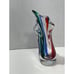 Gorgeous Pair 2 Vintage Art Glass Murano Dolphin Shaped Sommerso Style Vase