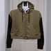 Gymshark Women's Cropped Full Zip-Up Hoodie Jacket Size Medium Two-Toned B/G