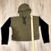 Gymshark Women's Cropped Full Zip-Up Hoodie Jacket Size Medium Two-Toned B/G