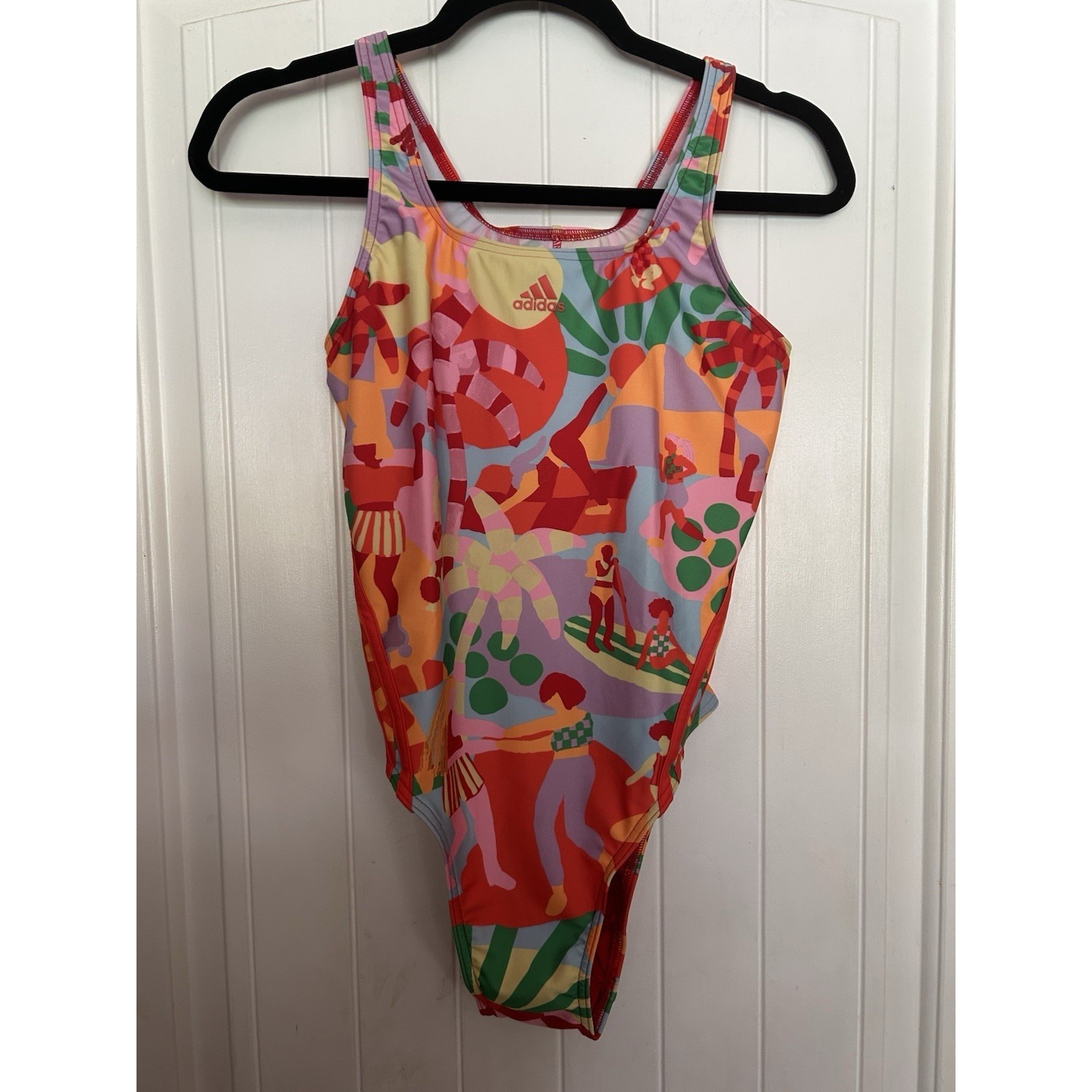 Adidas x FARM Rio Womens' Swimsuit One Piece Pearl Citrine NWT Size 12