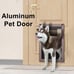 Aluminum Large Dog Exterior Door 2 Sliding Lock Panels 2 Magnetic Flaps 100lb