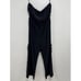 Cynthia Steffe 100% Silk Wide Leg Pockets jumpsuit Open Top Black Size 12