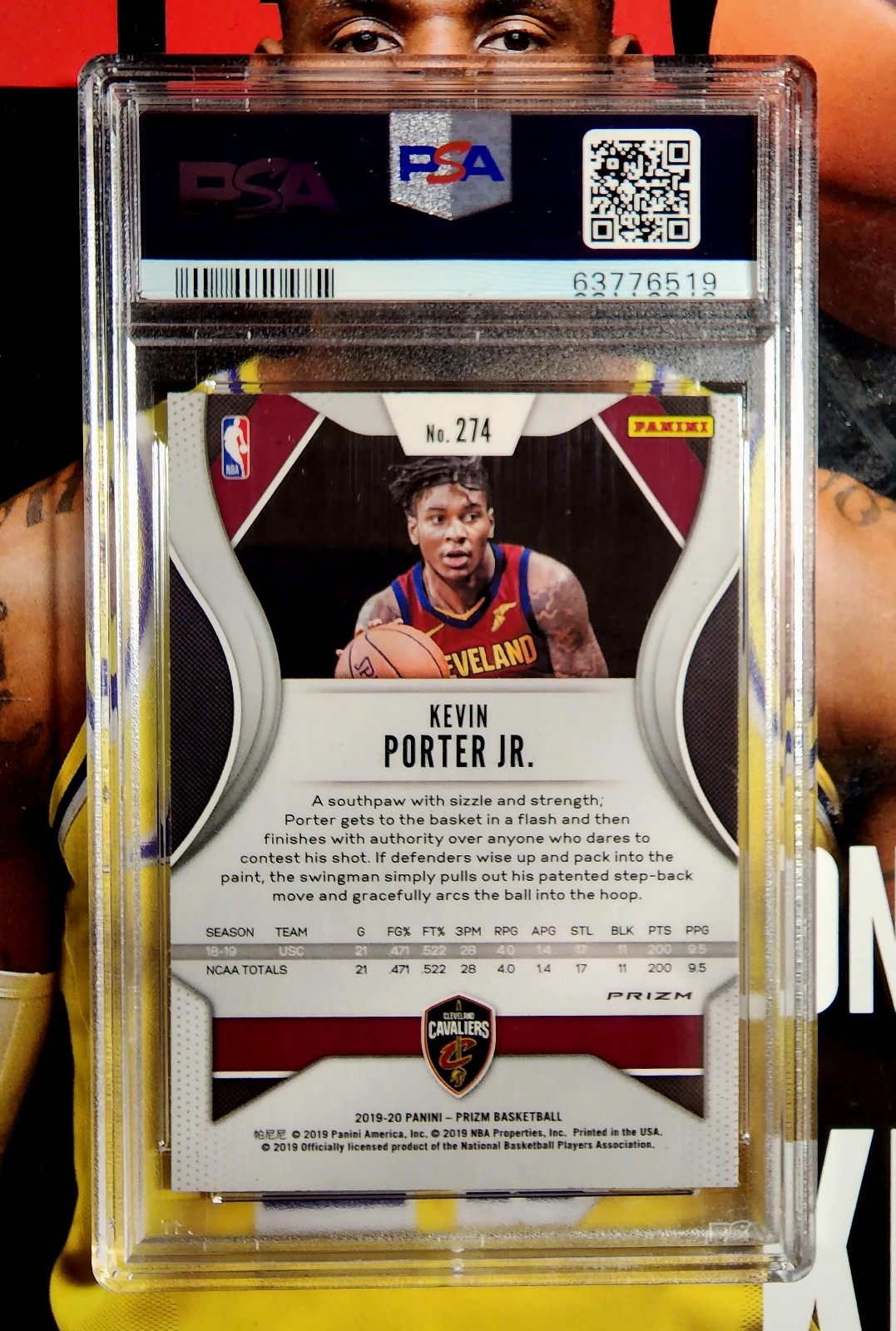 Kevin Porter Jr Rookie Card Silver Prizm Auto PSA 10