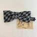 WORLD WIDE FAMOUS Black and White Tweed Bow Tie with Tag