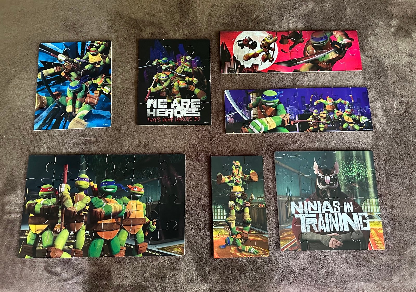 Teenage Mutant Ninja Turtles Nickelodeon 7 Wood Puzzles Cardinal Industries