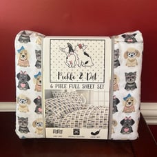 Pickle & Dot Full Super Soft Sheet Set ~ 6 Piece Set-Adorable Dogs-New with Tags