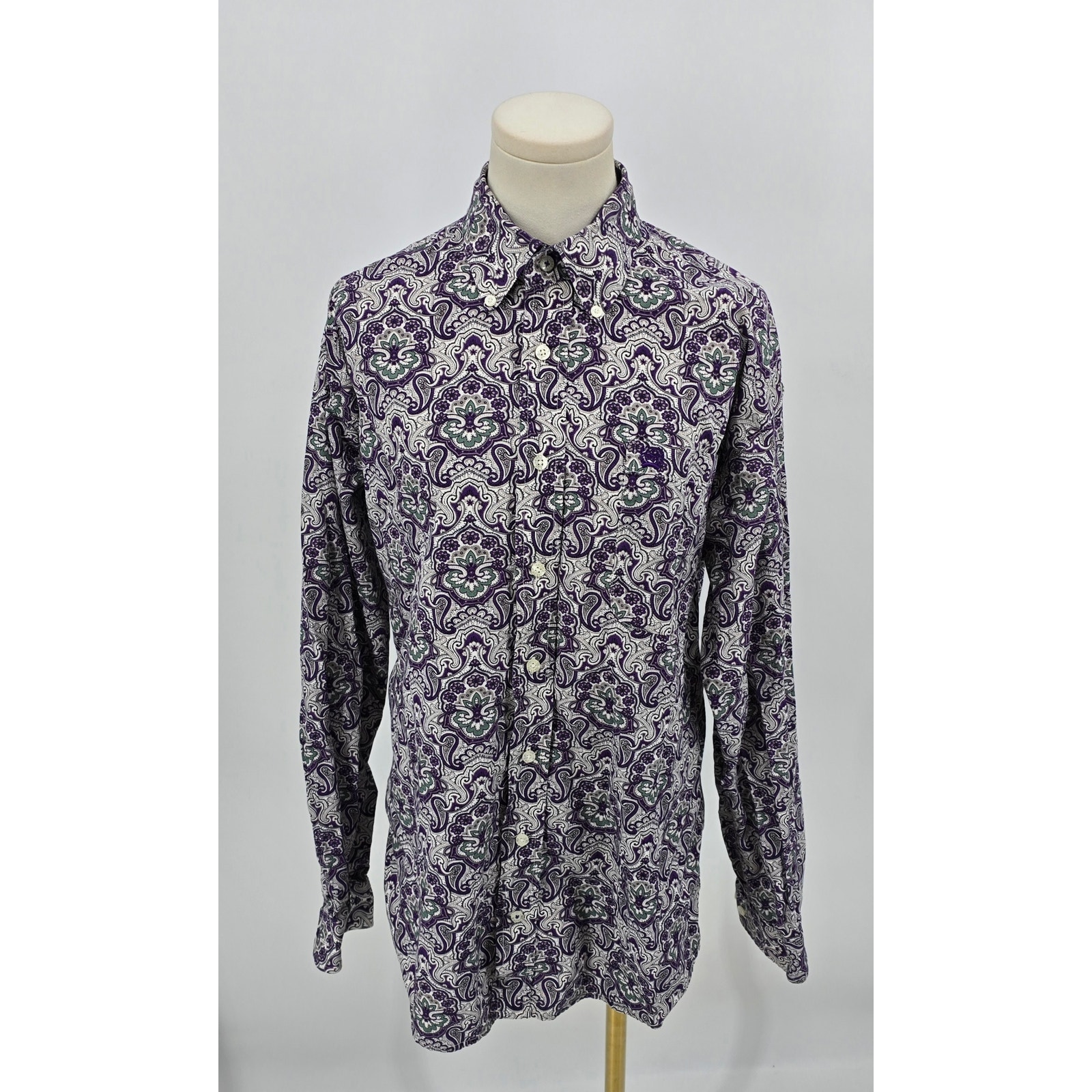 Cinch Men’s Western Shirt – Size S – Purple Paisley