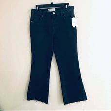 Free People High Waist Black Flare jeans