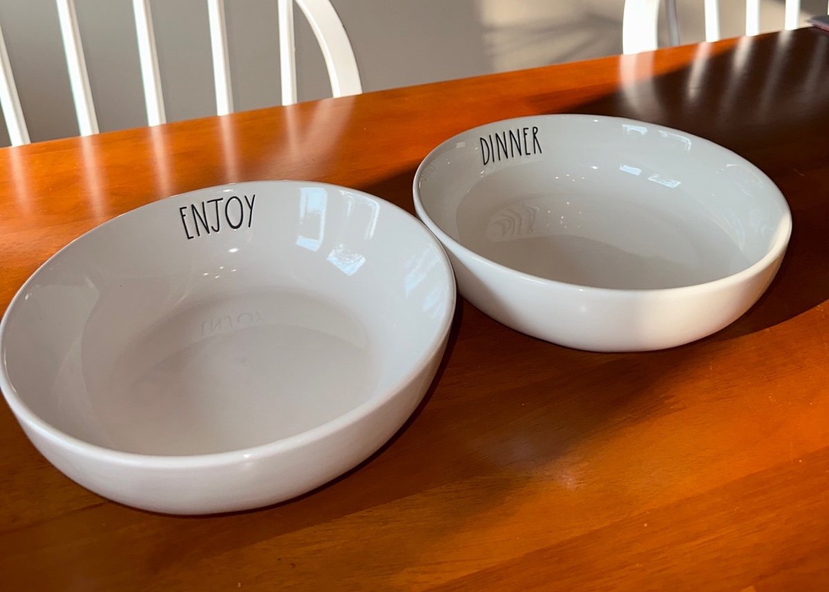 Rae Dunn Pasta Bowls (2)(PRICE INCLUDES SHIPPING)