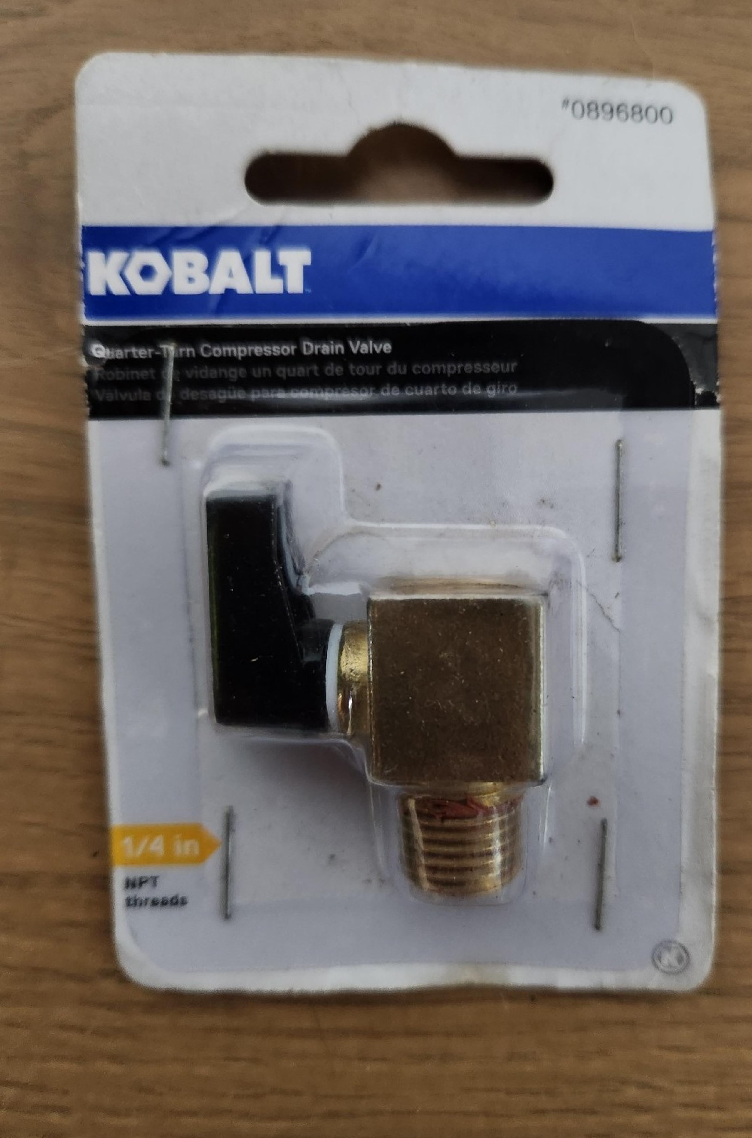 KOBALT 1/4" Universal Coupler SHUT OFF VALVE 0896800