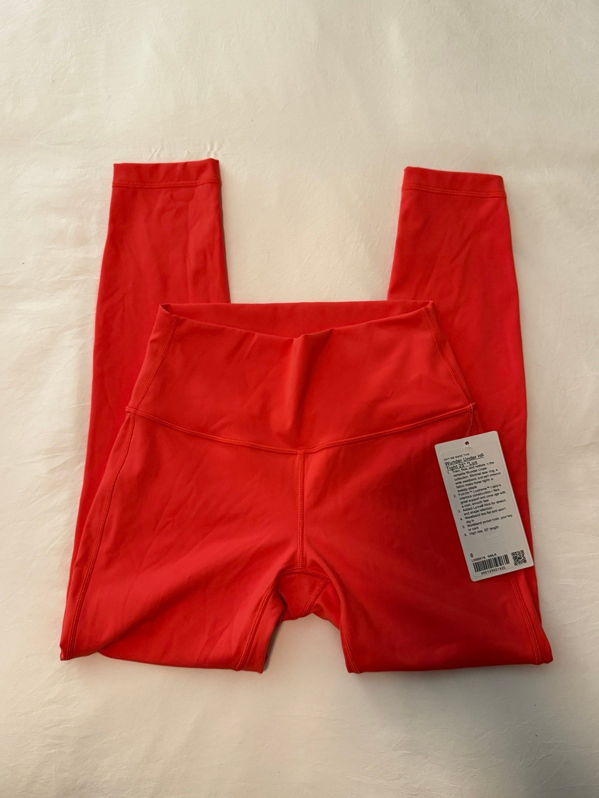 Lululemon Coral Wunder Under HR 25” Tights Full-On Luxtreme NWT