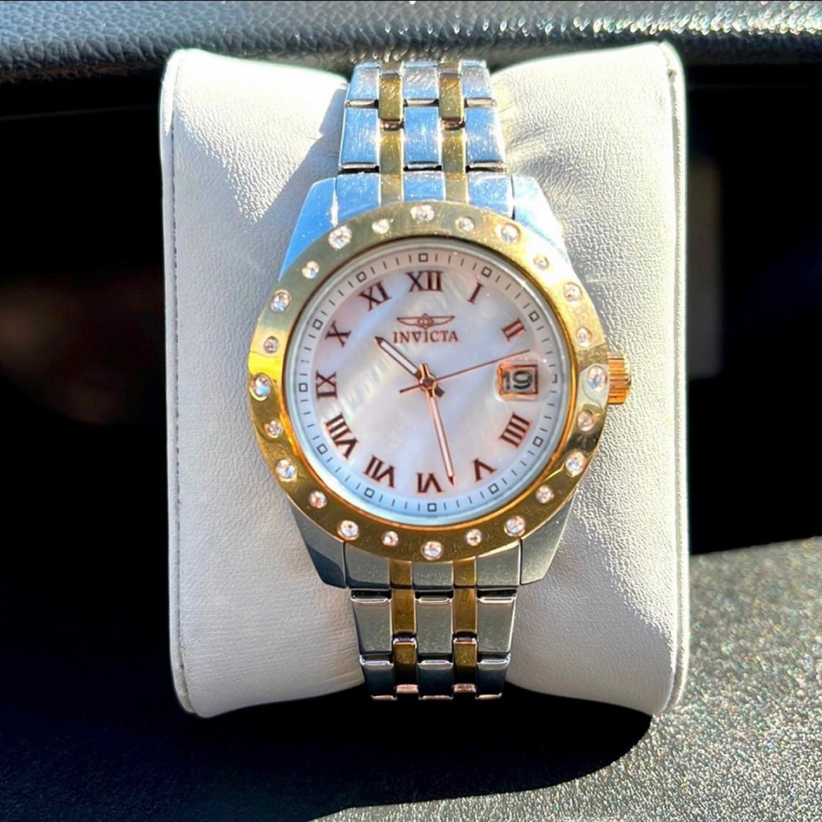 Invicta Angel Mother of Pearl Dial Two-Tone Ladies Watch