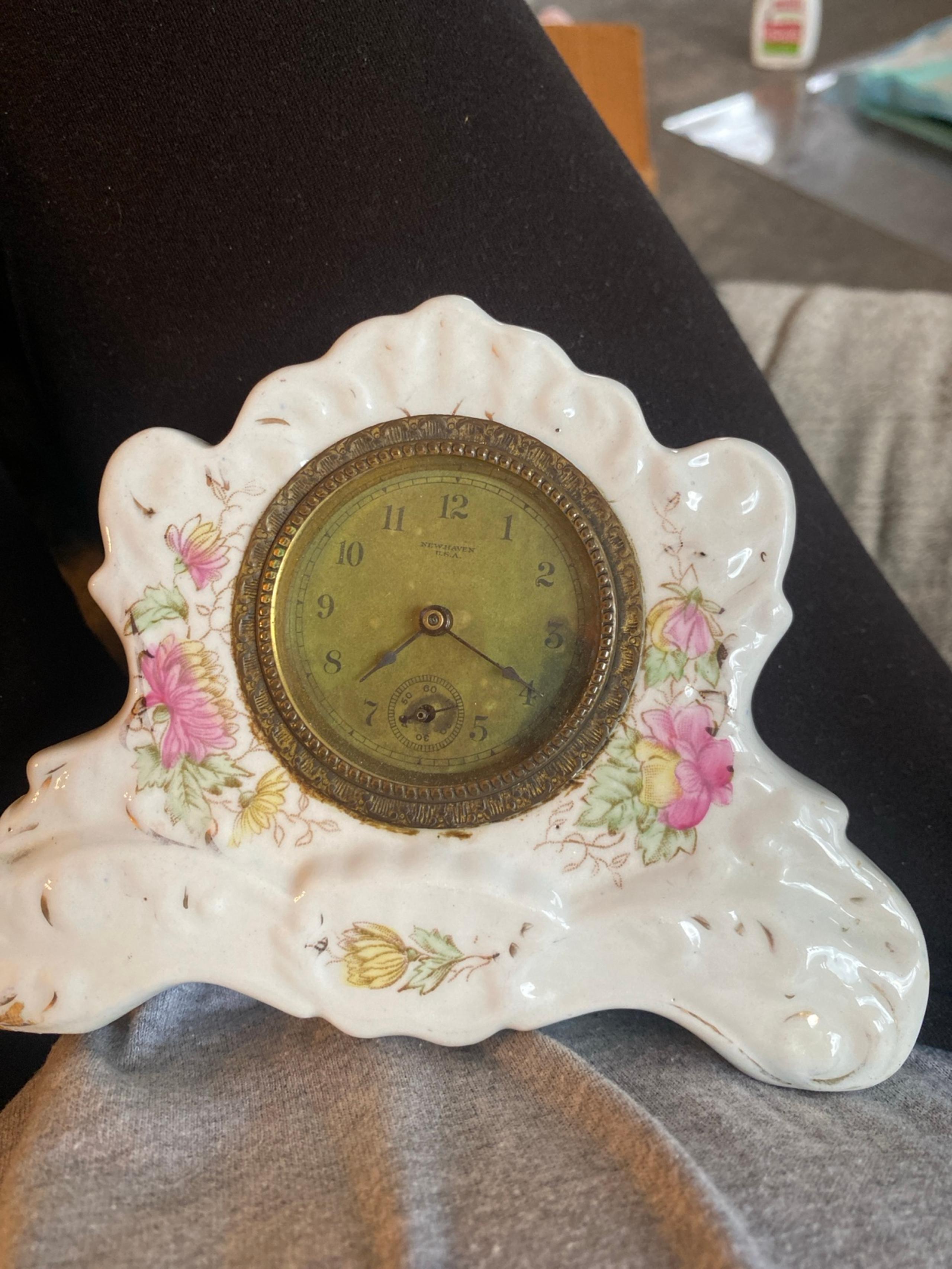 Antique porcelain clock
