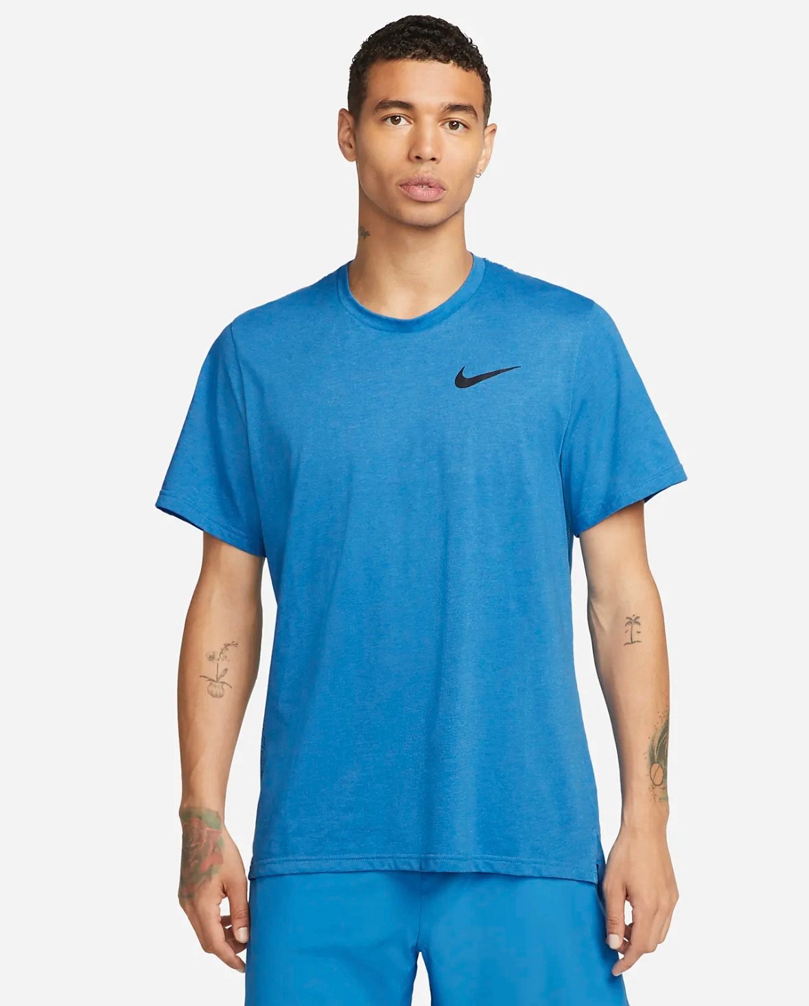 Nike Pro Dri-FIT Men's Short-Sleeve Top Size L Blue DQ4866-435