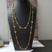 18K Gold Italian Plated (?) Circles Necklace 30 Extra Long
