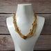 18K Gold Italian Plated (?) Circles Necklace 30 Extra Long