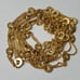 18K Gold Italian Plated (?) Circles Necklace 30 Extra Long