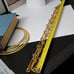 18K Gold Italian Plated (?) Circles Necklace 30 Extra Long