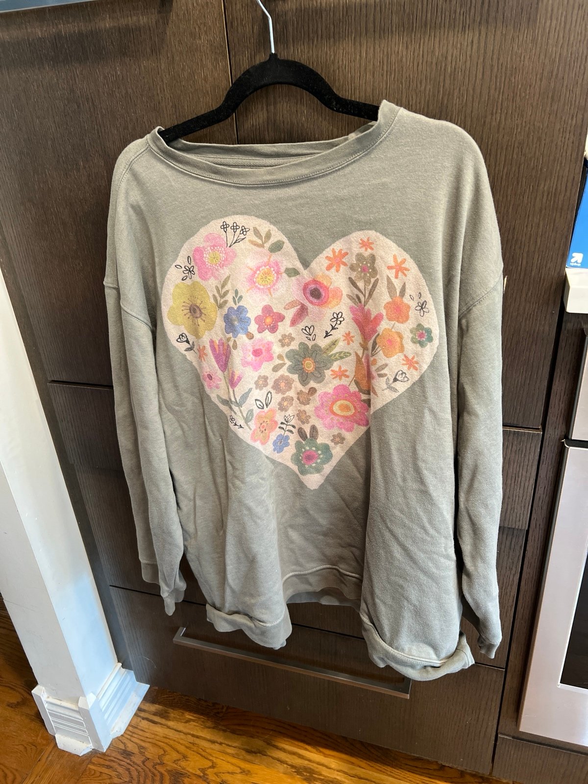 Natural life oversized heart sweatshirt women’s xxl