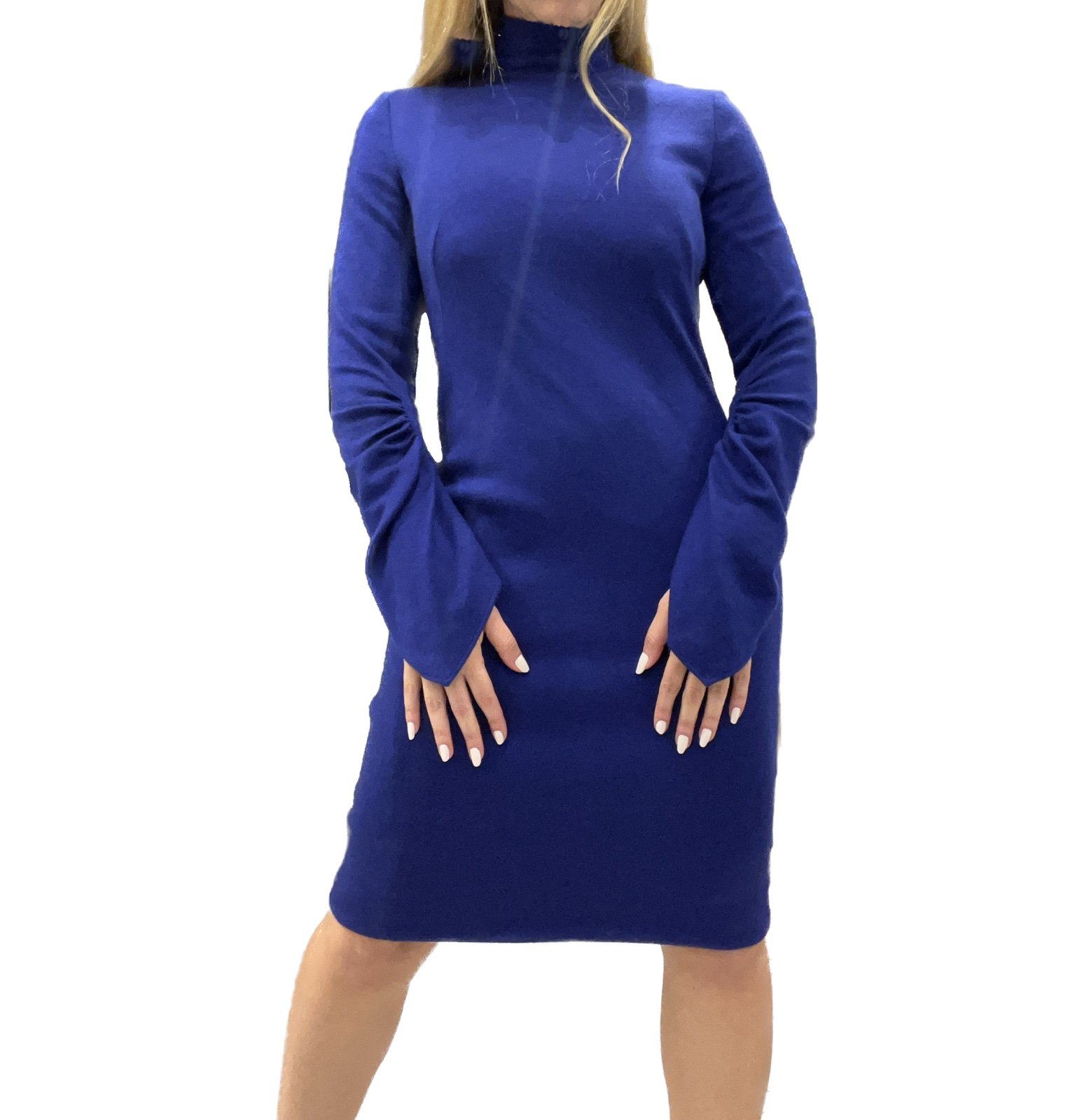 Akris Cashmere Blend Royal blue dress