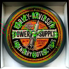 Harley Davidson Garage Shop Glow in the Dark Wall Clock Road King Bagger EVO