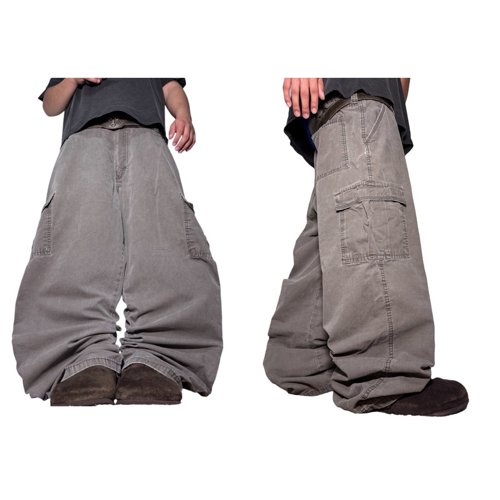 Baggy Wrangler Cargo Jeans Skater Size 42x30 Hip Hop