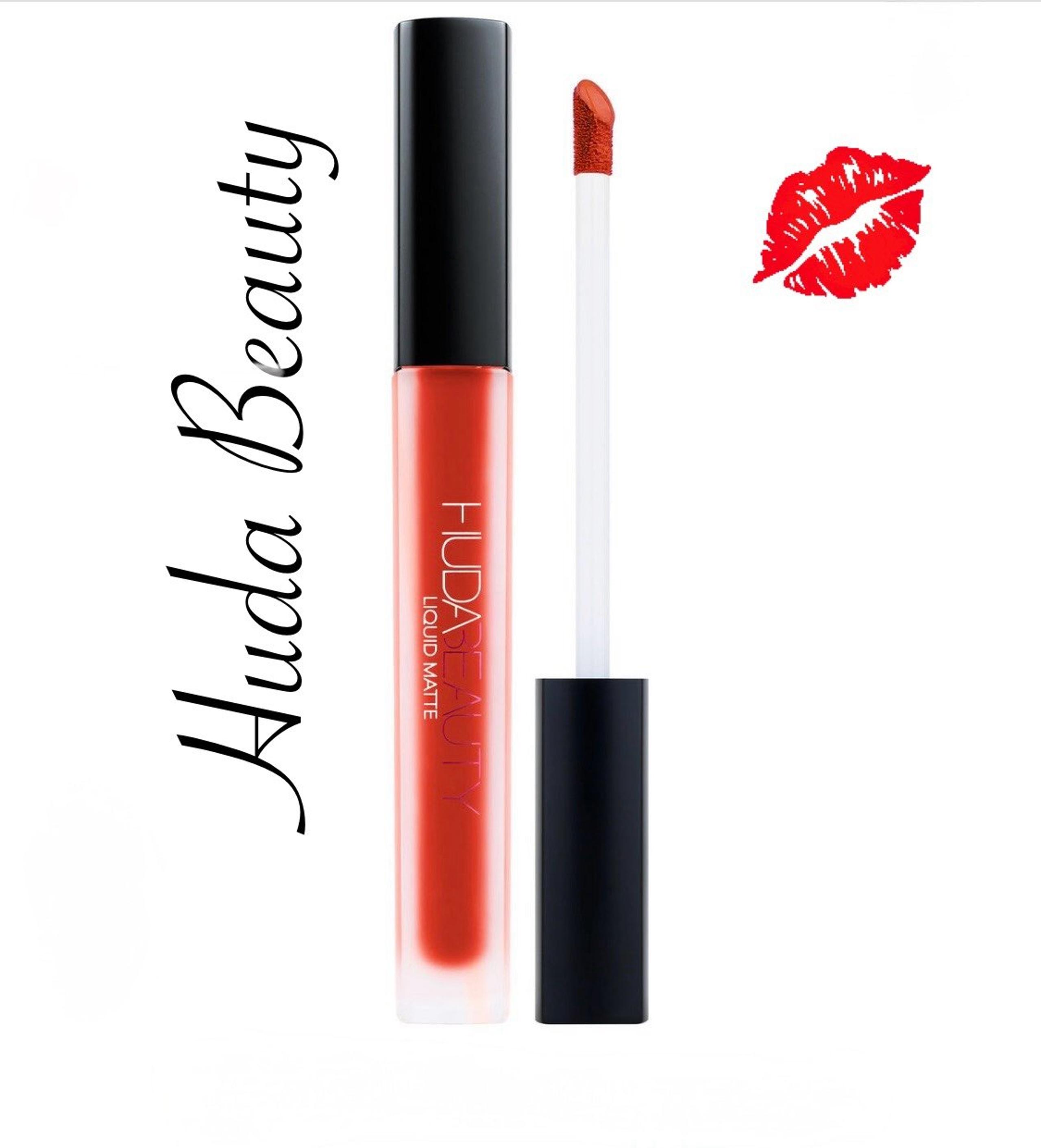 Huda Beauty Liquid Matte Lipstick in “Slaytina”