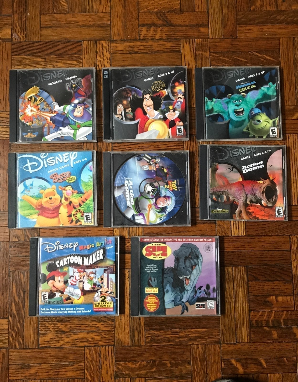 Set of 8 Disney & SUE PC/CD ROM