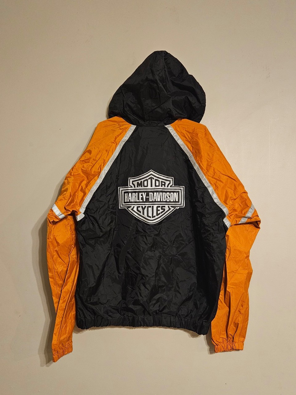 Harley Davidson men raincoat xl EUC windbreaker waterproof biker safety