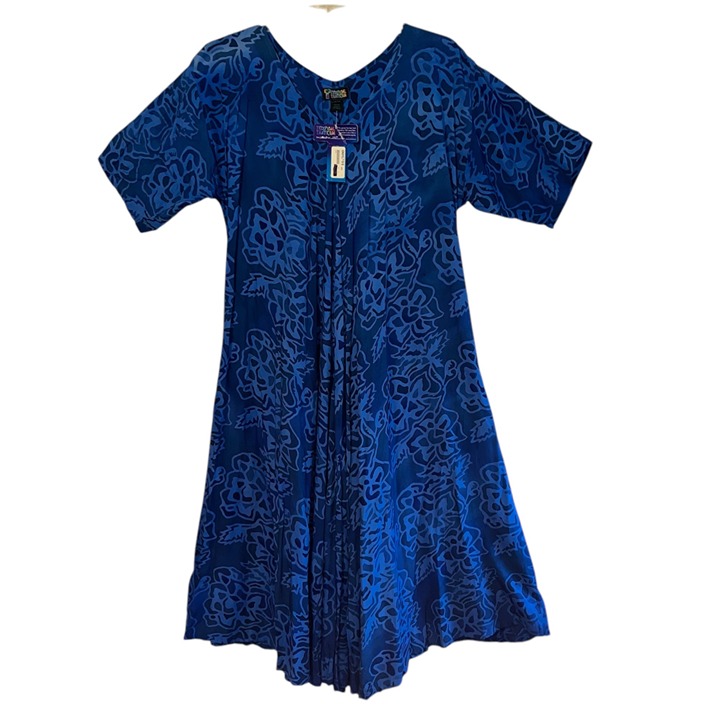 NWT Tropical Tantrum Batik Tie Dye Hawaiian Beach House Dress Boho Hippy One Sz