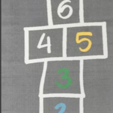 IKEA KIDS HOPSCOTCH RUG,GRAY 63 X 39 3/8