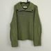 green vintage 90s chunky boxy cotton knit sweater