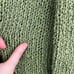 green vintage 90s chunky boxy cotton knit sweater