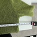 green vintage 90s chunky boxy cotton knit sweater