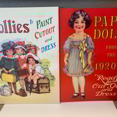 Vintage Dollies to Paint Cutout and Dress set of 2 Brand New uncut