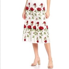 Antonio Melani Sharon Floral Embroidered Skirt. 8635