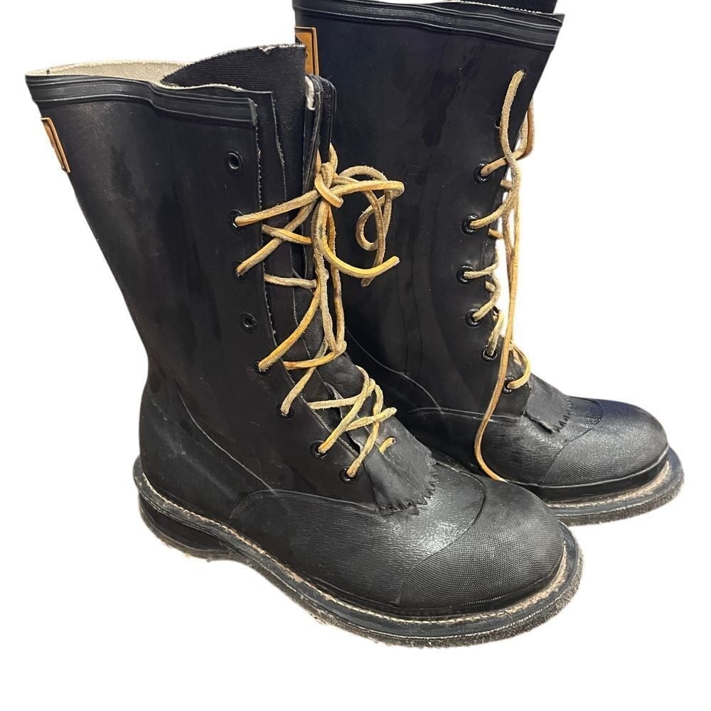 WESCO Comfort Wear Caulk Spike Logger Boots Black