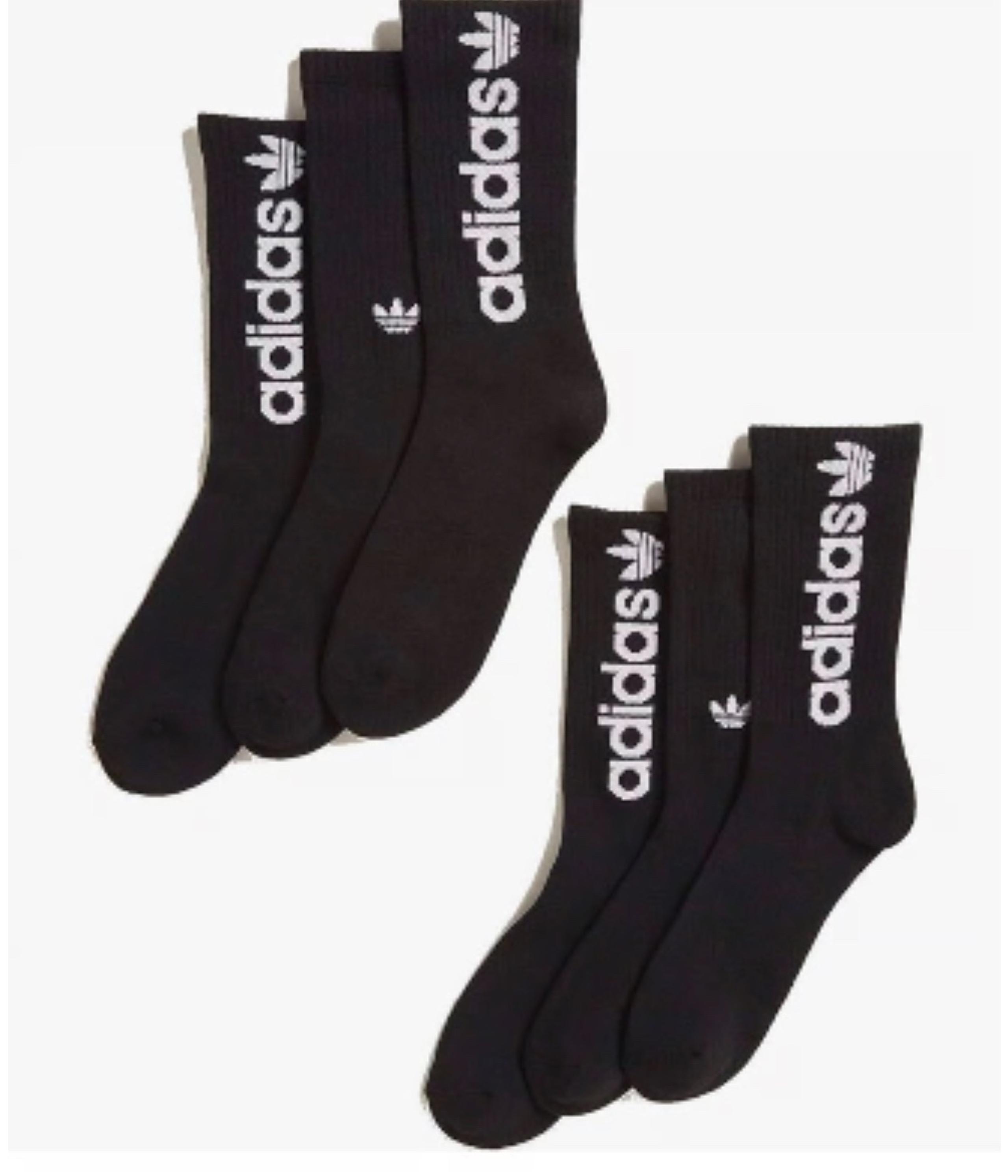 Adidas Men's Athletic Sport Moisture Wicking Cushioned Crew Socks 6-Pair