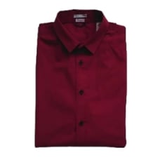 ENERGIE SIXTY Italy Cotton Button Up Shirt Long Sleeves Wine Men's Size M