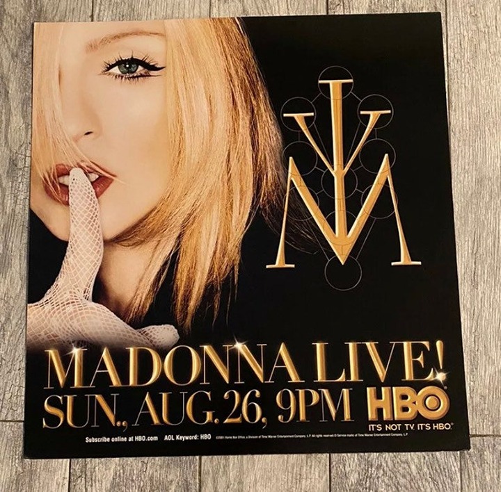 Madonna HBO 2001 Concert NYC Subway Poster