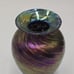 The Glass Eye Studio Mt. St. Helen Ash Vase signed 1989 Feathered Iridescent